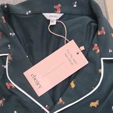 Eberjey William Printed TENCEL&trade; Modal Long PJ Set Holiday Dogs Pine/Ivory Size S
