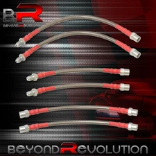 For 1984-1991 3 Series E30 325i Stainless Steel Braided Brake Lines Hoses Cables