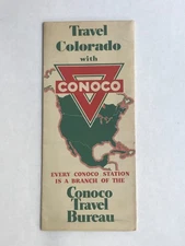 1936 Conoco oil company road map of Colorado