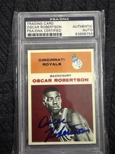 Oscar Robertson Cincinnati Royals Autographed Card