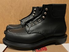 Red Wing Heritage 6" Classic Moc Toe Supersole Black Leather Boot 8 E 8133 USA