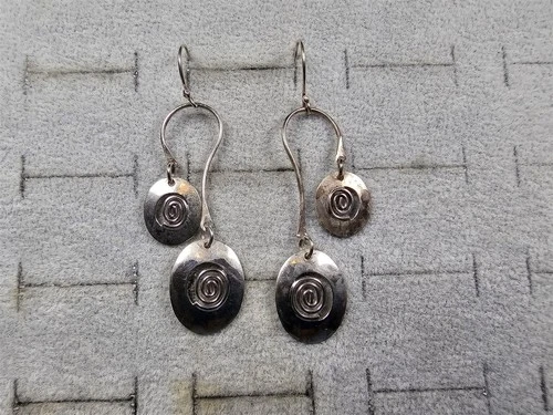 GRANDMA GRABE'S BEAUTIFUL VINTAGE 925 STERLING SILVER SWIRL RING EARRINGS