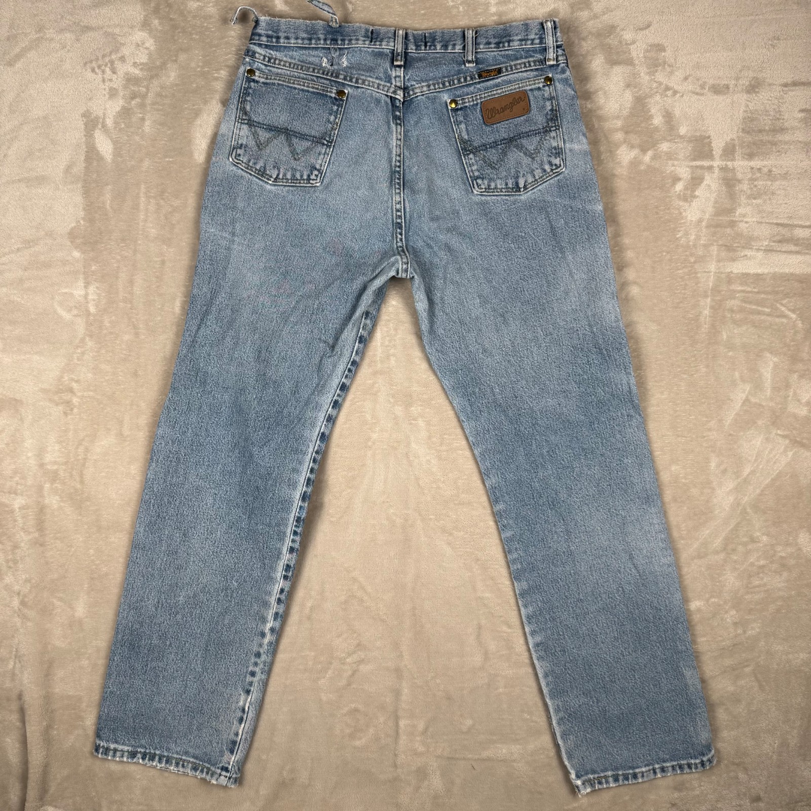 Men's WRANGLER 34 X 31 George Strait Collection Denim Blue Jeans Western