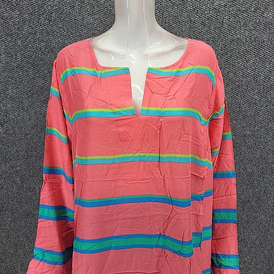 Belle Gray by Lisa Rinna Womens Colorfull Printed Top 3X Plus Size Tunic Shirt - Image 4 of 4