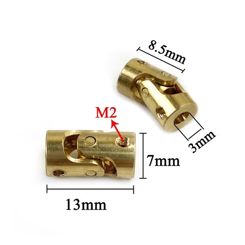 Connettore Gimbal Giunto Universale Micro 3mm Ottone per RC Auto Barca Modello Aereo - Foto 2 di 6