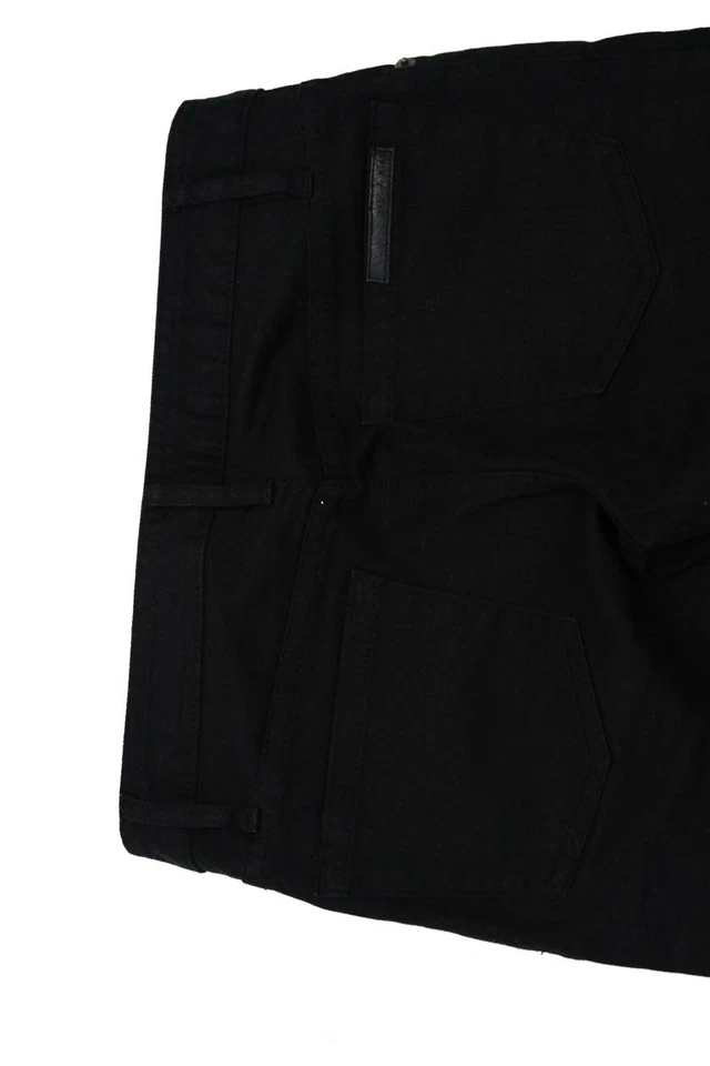 Pantalones de mezclilla rectos de tiro medio bordados de algodón negro Sass & Bide para mujer talla 25 Foto 4 de 4