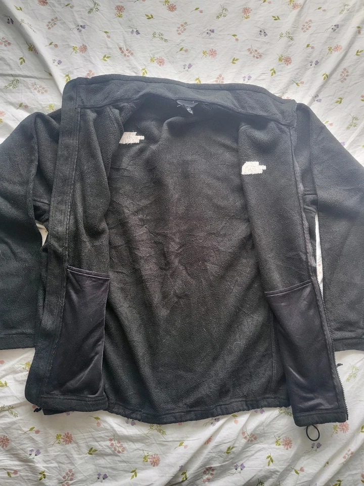 The North Face Black Full Zip Fleece Jacket Stand-Up Collar Logo Denali xl, photo 3 of 4