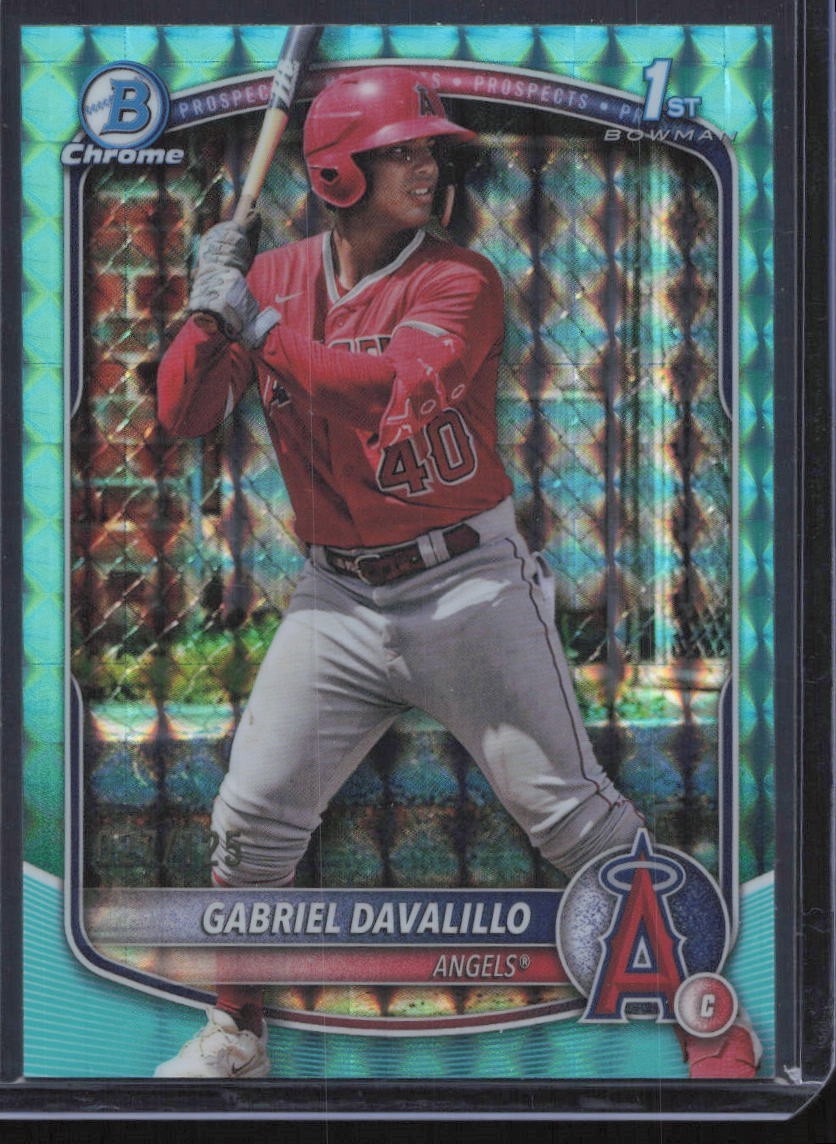 2025 Bowman Chrome Gabriel Davalillo Aqua Geometric /125 #BCP-178