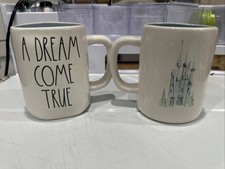 2 Rae Dunn Ceramic Cinderella Castle Mug A Dream Come True Disney World *