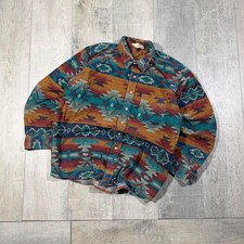 vintage 90s aztech made in USA essential wester Americana button up shirt