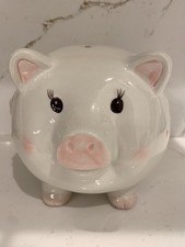 Sweet Baby Girl s First Piggy Bank Ceramic 9 x 5 x 6 NEW In Box