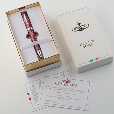SET of 2 CHESTERFIELD ROSSO Limited edition of 1919 pens by Ancora 1919 Italia