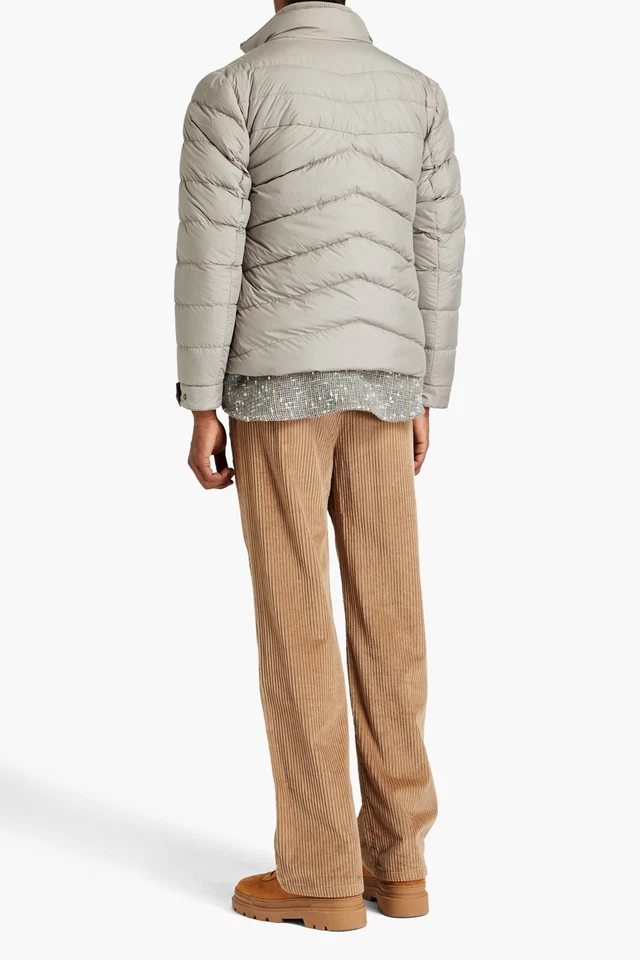 RRP€505 WOOLRICH Down Quilted Jacket Size S Grey Medium Weight - Image 2 of 4