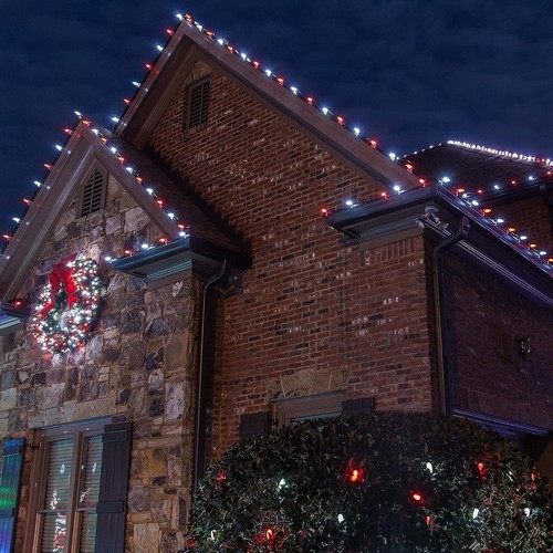 25-Pack C9 LED Christmas Bulbs – Shatterproof, E17 Base, Faceted, Red - Picture 4 of 5