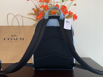 Coach Taylor Loved Denim Small Backpack CEF27 Light Indigo  display picture 3