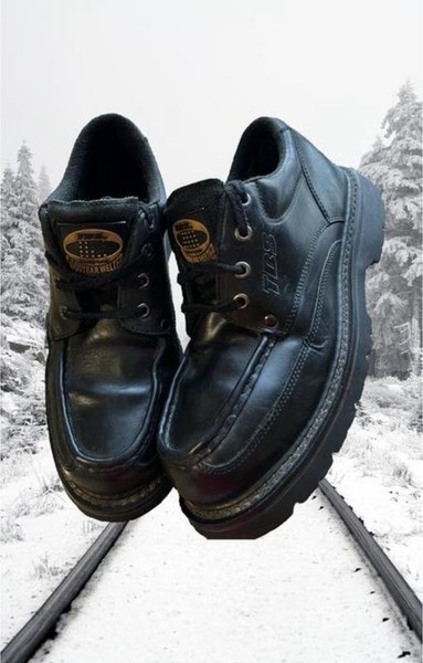Men Goodyear Boots Black Leather 42