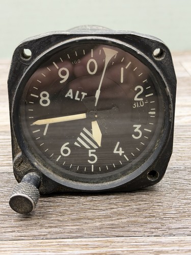 Kollsman Altimeter Altitude Aviation Airplane Gauge Instrument Indicator Vintage