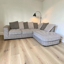 Bouyant Large Beige Corner Sofa Scatterback Delivery Available