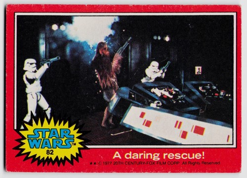 1977 Topps Star Wars #82 A daring rescue! — TAG (grade unconfirmed)