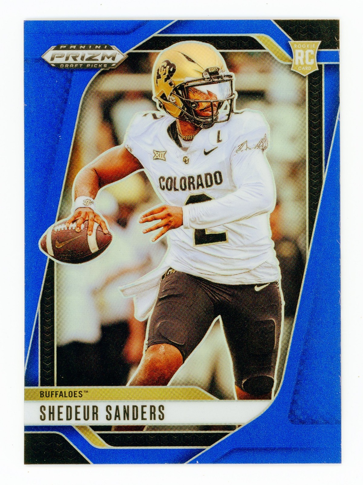2025 Prizm Draft Picks Shedeur Sanders RC Blue Prizm /249 #19 Colorado 137/249