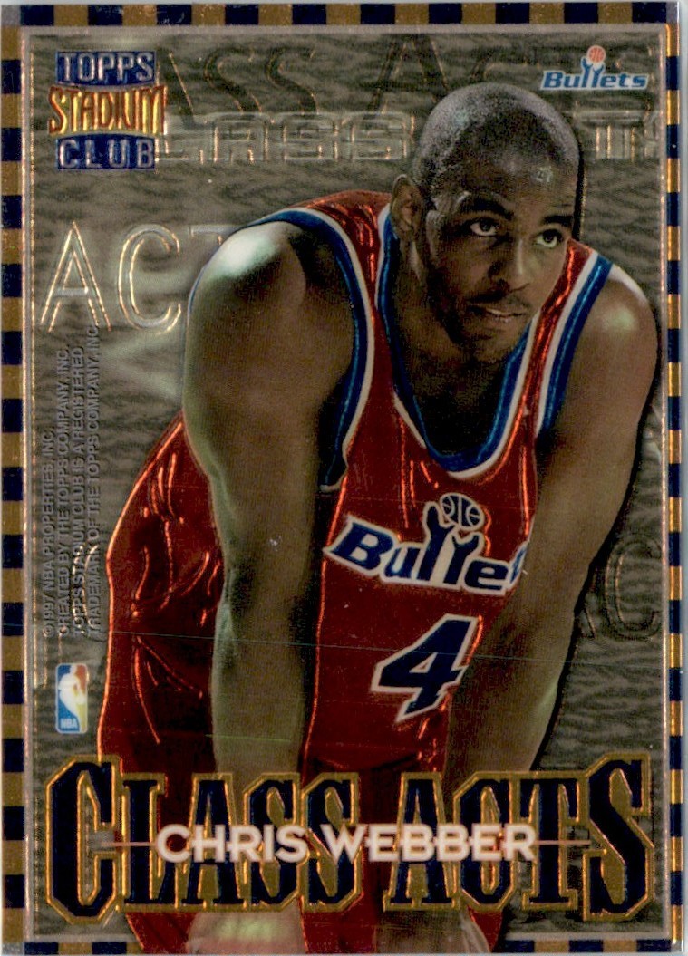 1996-97 Stadium Club Class Acts Chris Webber Washington Bullets #CA4