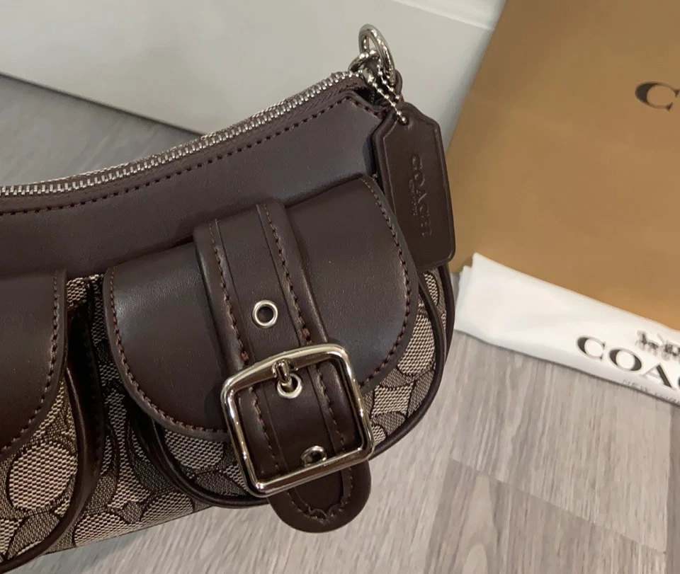 Bolso Ashton en firma Jacquard roble/arce CBJ00 Outlet NUEVO bolso de mano para mujer regalado Foto 4 de 4