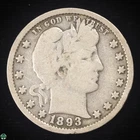 1893-S Barber Head Quarter - Good Details - Mintage of 1,454,585