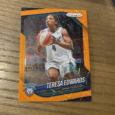 2025 Panini Prizm WNBA Teresa Edwards ORANGE VELOCITY PRIZM # 126 Lynx