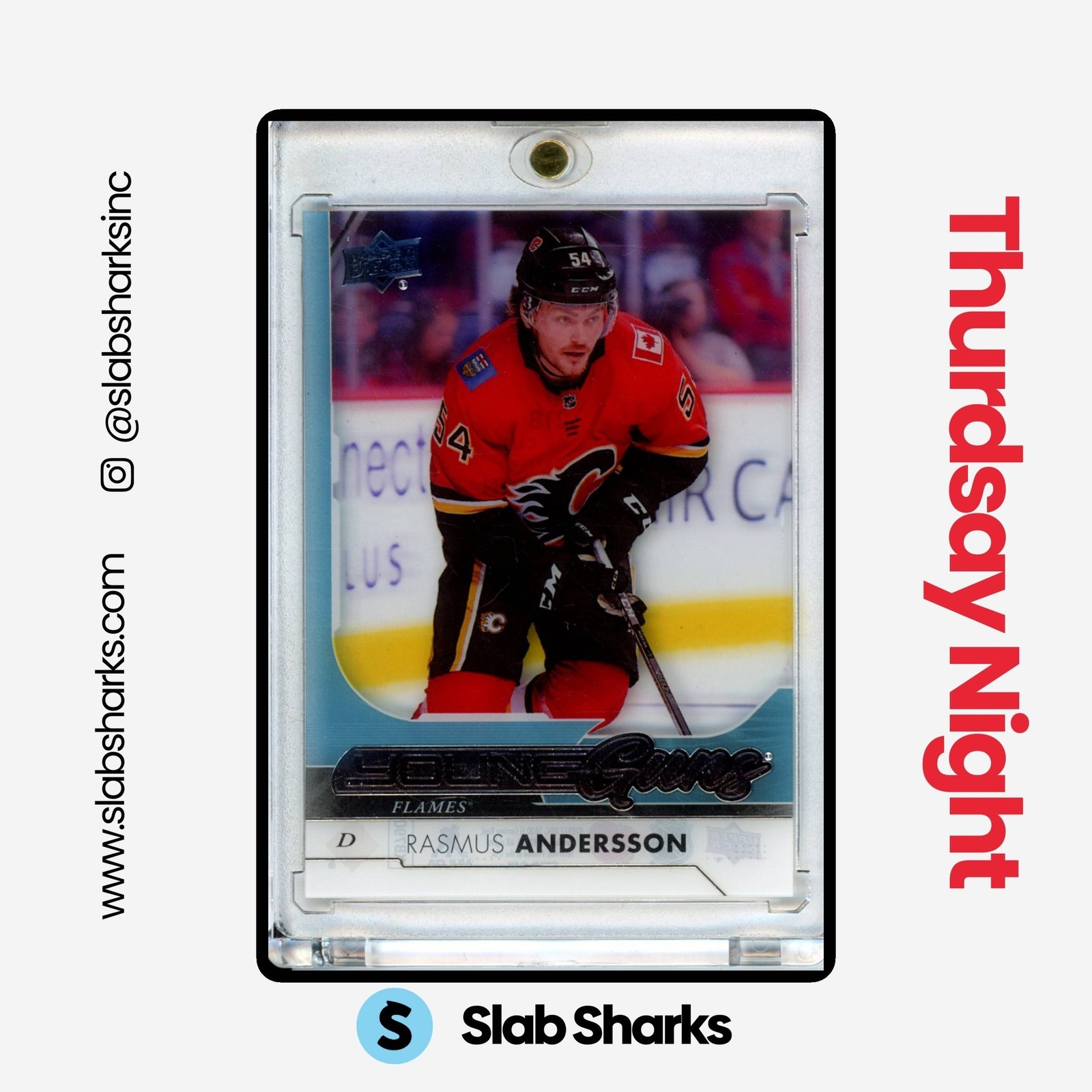 2017 UPPER DECK #218 RASMUS ANDERSSON CLEAR CUT YOUNG GUNS RC ROOKIE