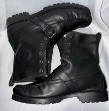 Vintage Leather Polo Ralph Lauren Ranger Boots Black Men size 11.5