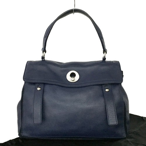 Yves Saint Laurent Muse Two Leather Hand Bag Navy blue/2BG4645