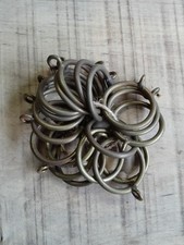 19 anciens anneaux de rideau français en laiton massif