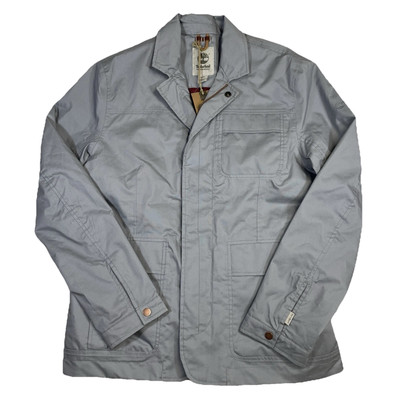 Timberland HyVent Jacket Size Medium Waterproof Single Vent Blazer Casual Silver