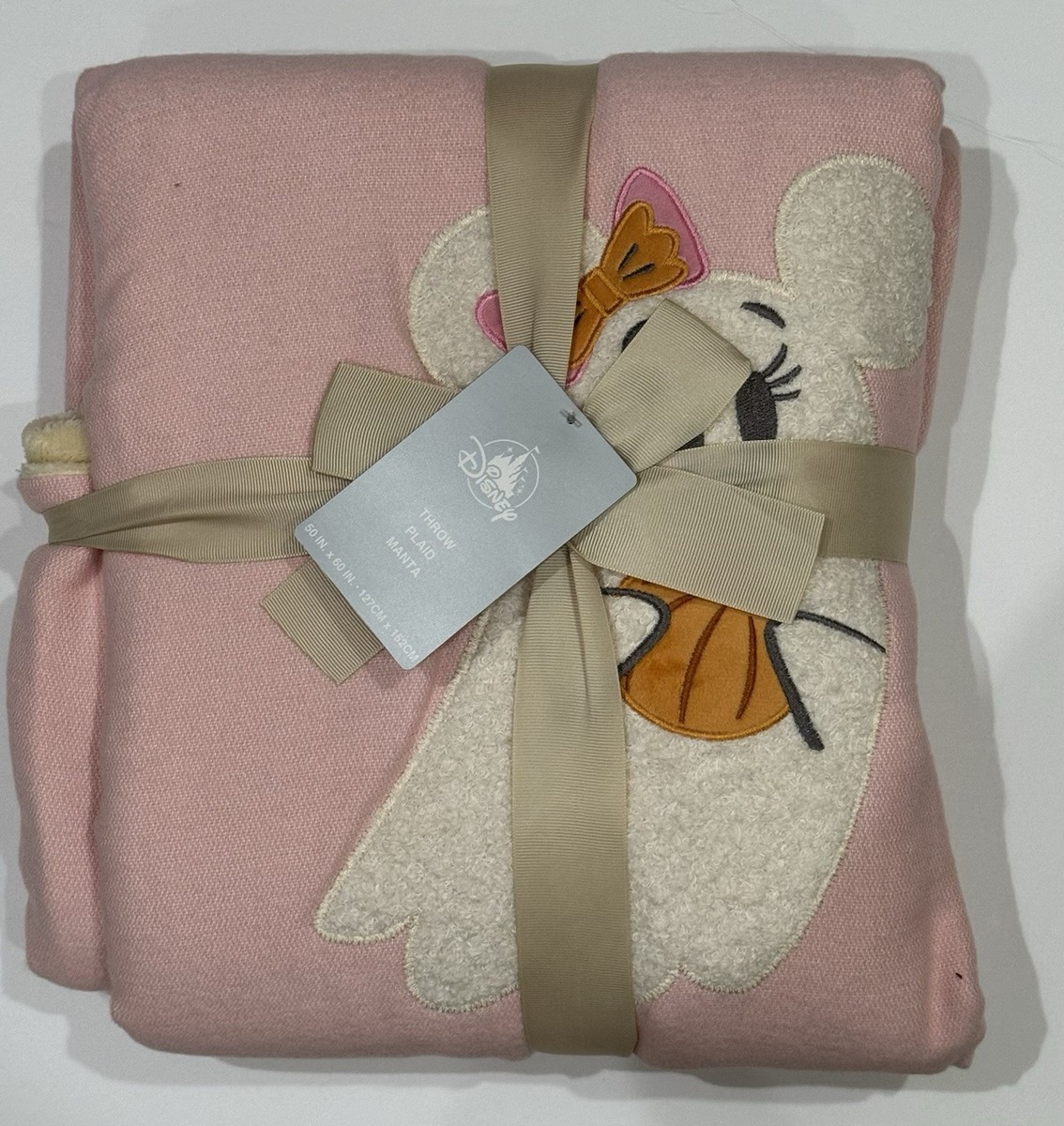 🎃2025 Disney Parks Halloween Pink Ghost Minnie Mouse Throw