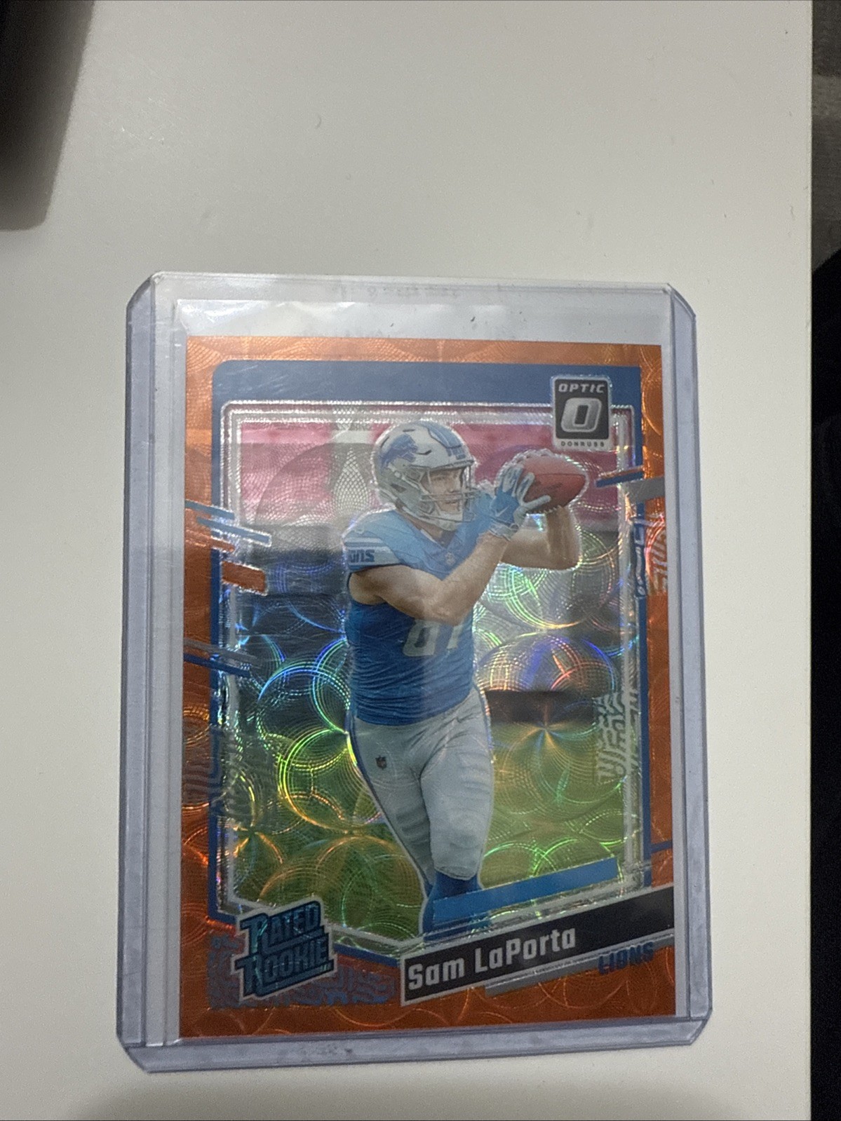 2023 Panini Donruss Optic Rated Rookie Sam LaPorta #237 Orange Scope Prizm /79