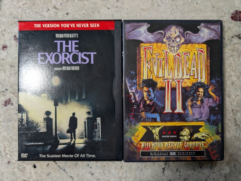The Exorcist: The Version You've Never Seen (DVD, 2000) with bonus Evil Dead 2