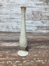 Vintage Lenox Florentine Porcelain Ivory Bud Vase, Made In USA, 10 3/4โ T