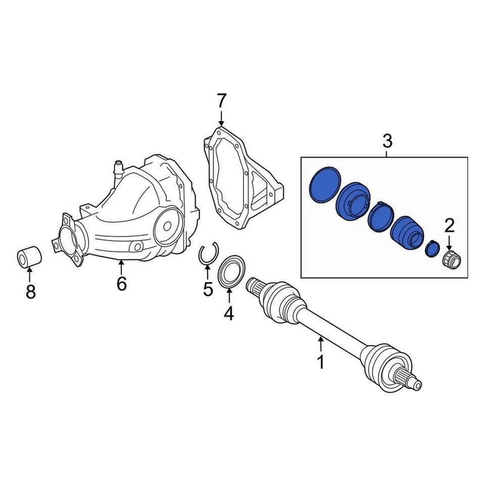 For Mercedes-Benz GLE400 16-19 Mercedes-Benz Front Outer CV Joint Boot Kit Foto 3 de 3
