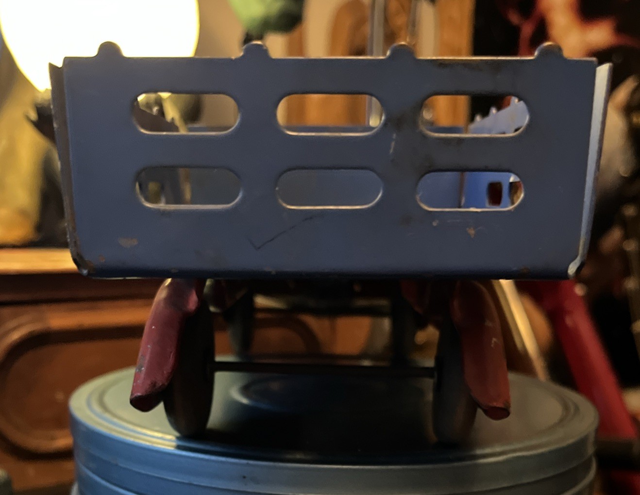 Vintage Early Stake Delivery Truck, Pressed Steel, Wyandotte Marx,