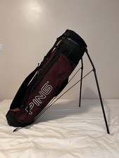 Vintage Ping Golf Stand/Carry Bag. Maroon/Black. VGC. Free Postage