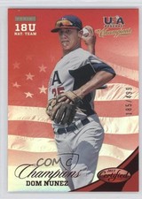 2013 USA Baseball Champions Certified National Team Mirror Red Dom Nunez 0g4