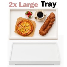 2 X Resin Serving Tray Non-Slip Home Decor Kitchen Bar Breakfast Tea Dinner