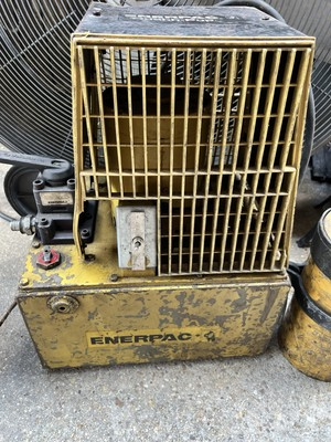 #ad enerpac hydraulic pump PEM2035 plus cylinders $3000.00