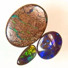10.2c LUCKY AUSSIE 3x BOULDER OPAL GEMS POLISHED CABOCHON UNSET OCA19469