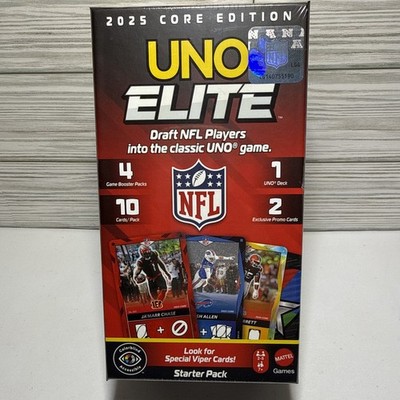 UNO Elite NFL Starter Pack 2025 Core Edition  New Sealed In Box Free Shipping!