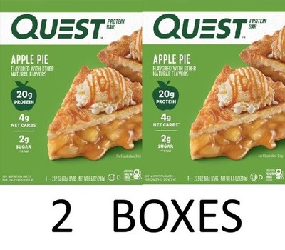 QUEST Apple Pie Protein Bars - 4 Bars in a Box - 2 BOXES