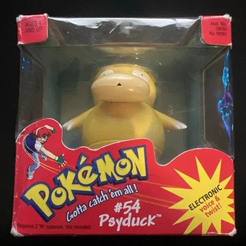 1999 Pokemon #54 Psyduck 4 Inch Electronic Voice and Twist Action Figure