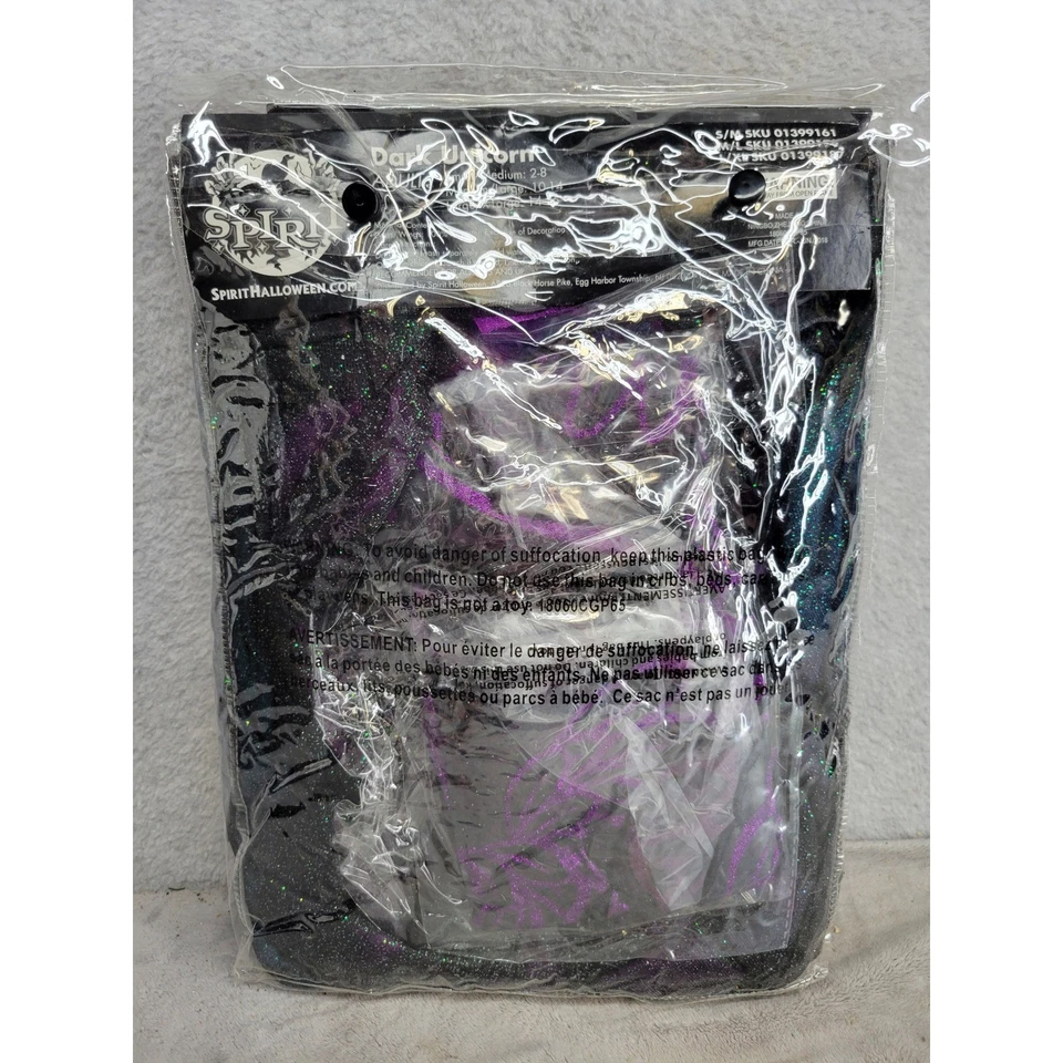 Disfraz Spirit Halloween Unicornio Oscuro Adulto L/XL Vestido Alas Diadema Foto 4 de 4