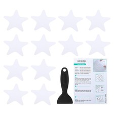 12 Pcs Star Bathtub Non Slip Stickers 4.13x4.13 Inch, White