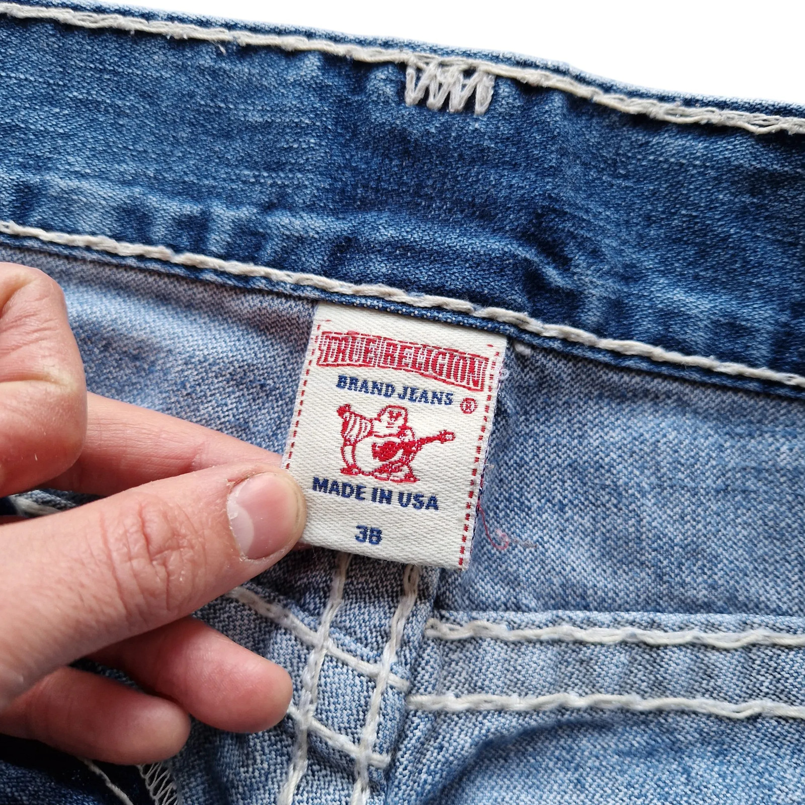 True Religion Billy Super T Denim Shorts Size W40 Men's 100% Cotton Made In USA thumbnail 5